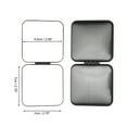 thumbnail image 2 of Unique Bargains 1 Pc Women Large Square Folding Makeup Mirror for Travel Vacation Black Stainless Steel Glass, 2 of 3