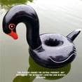 thumbnail image 3 of Langgg Cup Coaster Swimming Pool Inflatable Cup Holder Pool Party PVC Beverage Bottle Coaster, Black Bird, 3 of 5