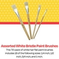 thumbnail image 5 of School Smart White Bristle Paint Brushes, Clear Hardwood Handles, Set of 72, 5 of 10