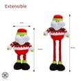thumbnail image 3 of Luxtrada Christmas Santa Claus Reindeer Handmade Plush Doll Retractable Long Legs Table Decor for Decorations Indoor Home Decor, 3 of 8