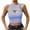 Sky Blue, variant on Timegard Tank Top for Women Ribbed Cutout Crewneck Fitting Cropped Comfy Knit Tee Sleeveless Casual