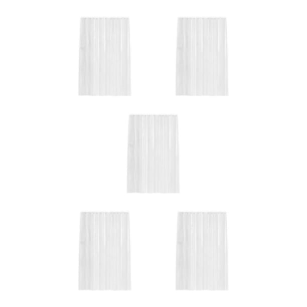 Injueey Cortina de ducha impermeable Extra gruesa con ganchos de plástico para baño de bajo ruido PEVA PVEA transparente 180*200 Type2 NO2
