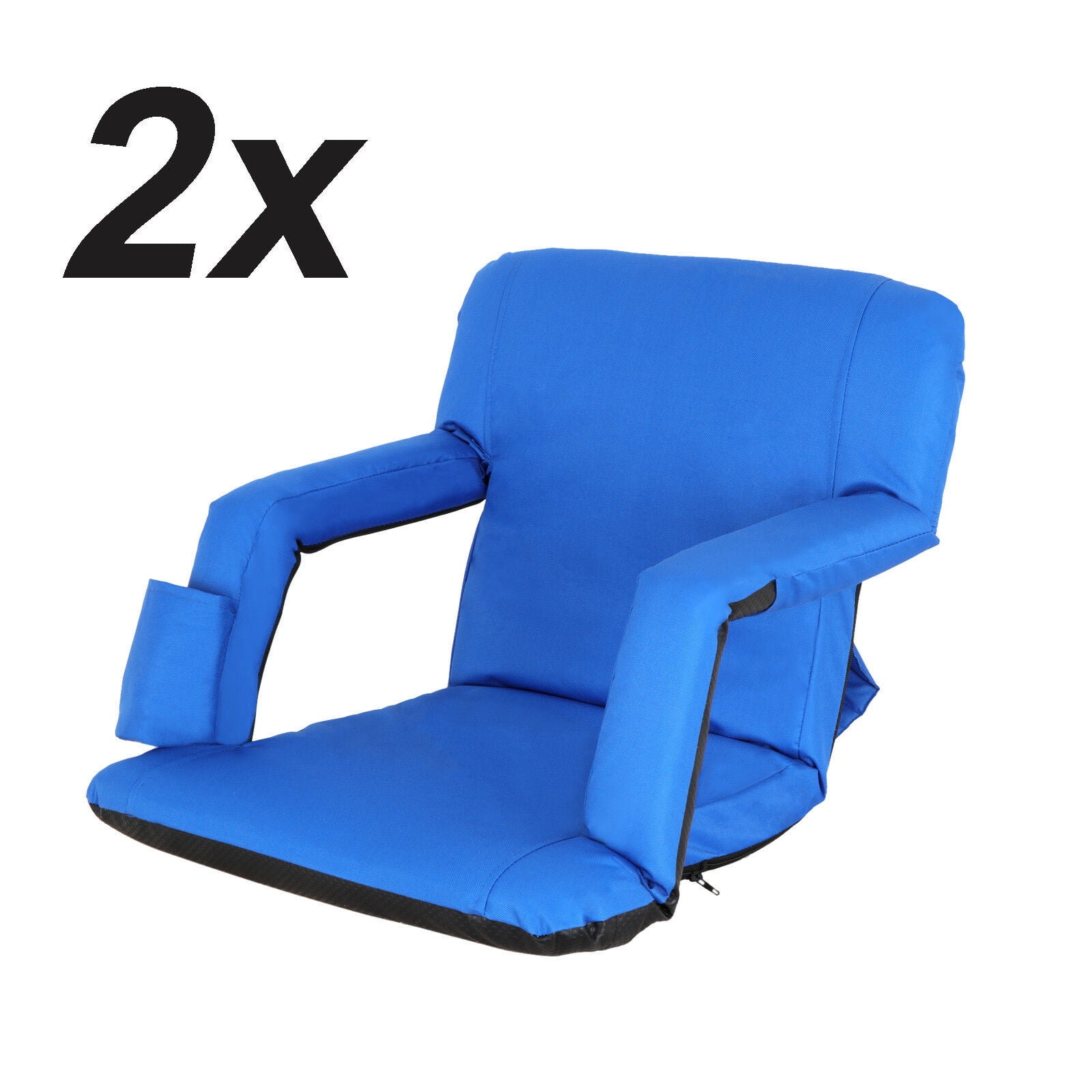 10 Reclining Positions Tiltable Stadium Seat Concert Competition Bleacher Chair 