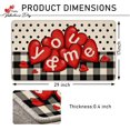 thumbnail image 3 of Valentine''s Day Red Heart Decorative Front Door Mat, Buffalo Plaid Polka Dot Farmhouse Doormat Indoor Outdoor Non-Slip Floor Entryway Rug, Anniversary Wedding Home Kitchen Decoration 17x30 Inch, 3 of 6