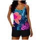 thumbnail image 2 of Tankini de playa deportivo con estampado de moda para mujer, tirantes finos ajustables, traje de baño de dos piezas con abertura y shorts de baño con bolsillo, traje de baño de poliéster para mujer., 2 of 5