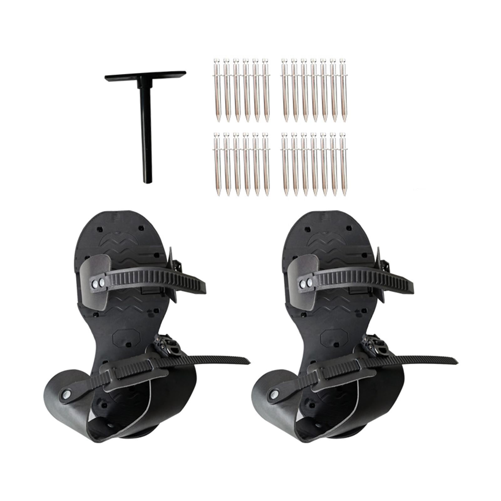 Fzaqwen 2Pcs Lawn Aerator Shoes Soil Aeration with Adjustable Straps Lawn Tool Gardening