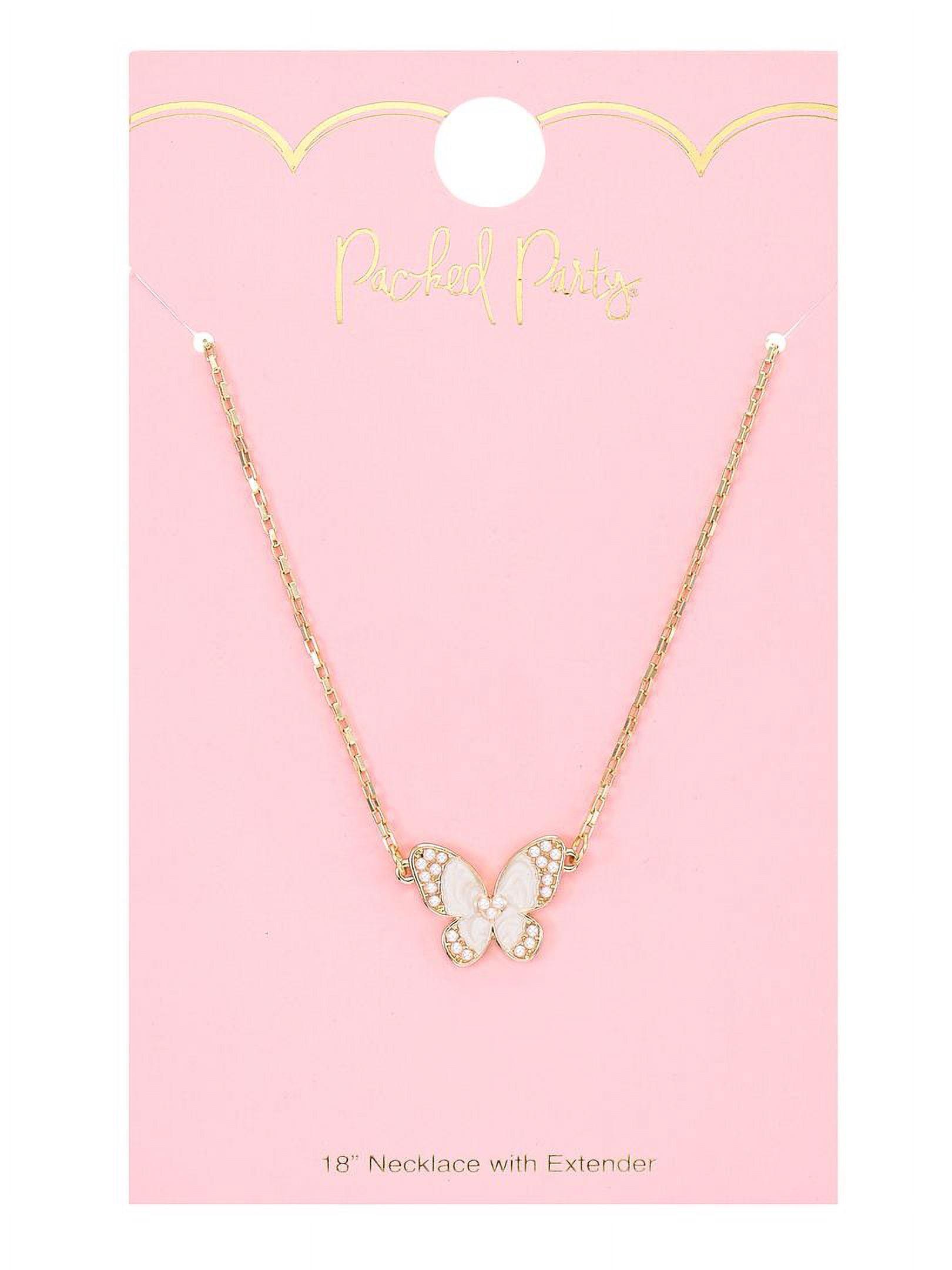 Packed Party Women's Goldtone Flutter-By Butterfly Motif Necklace