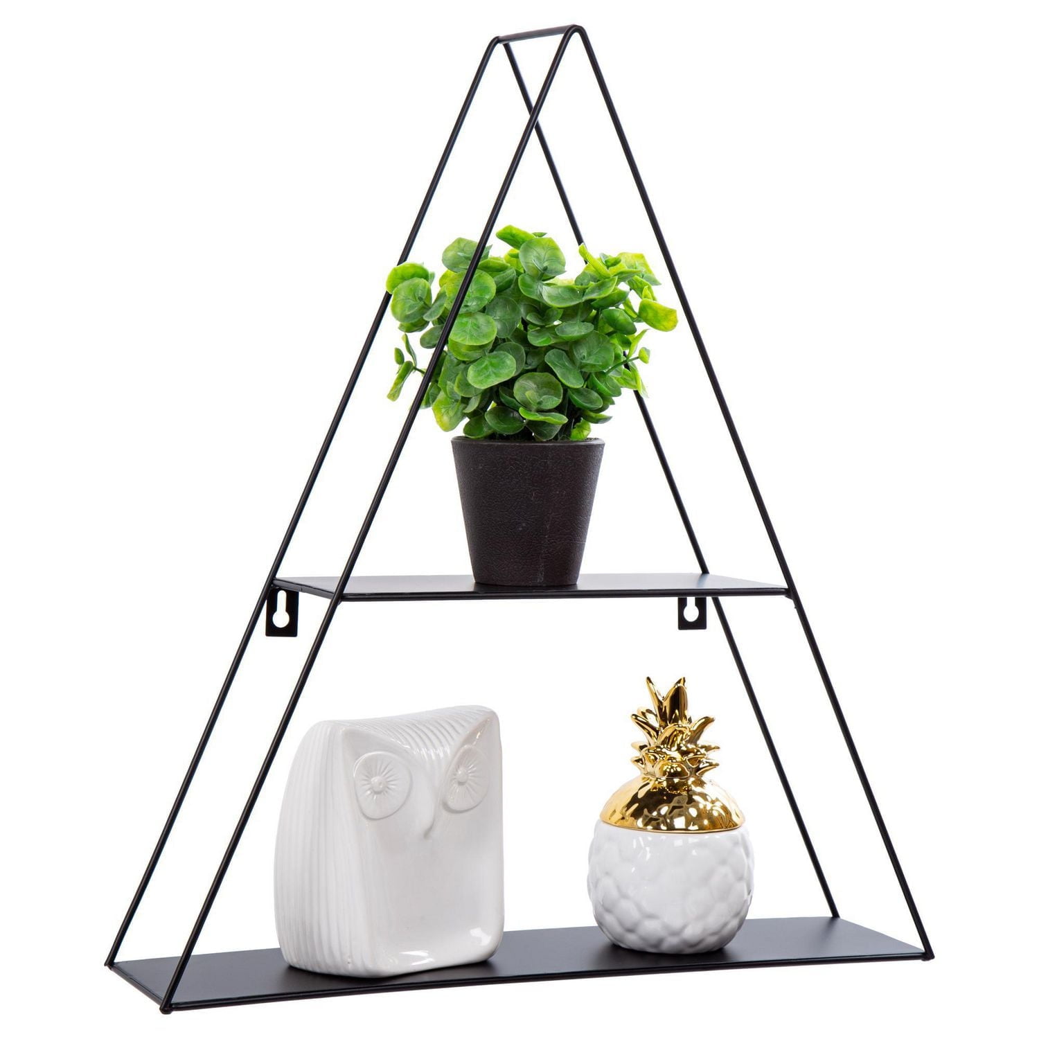 Truu Design Decorative Triangle Floating Wall Shelf