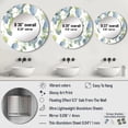 thumbnail image 4 of Designart "Minimalistic Eucalyptus Essence in White and Green II" Floral Rund Mirror For Wall Decor - Large White Round Print Mirror - Round Traditional Mirror 29" x 29" Inch, 4 of 5