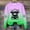Green, variant on Fznquz Crew Neck Womens Sweatshirts Yellow Cute Crewneck Sweatshirts Gradient Long Sleeve Animal Graphic Tops