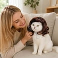 thumbnail image 3 of Funny Soft Pet Cosplay Wig with Adjustable Straps, Stylish Furry Pet Dress‑Up Costume, Reusable Comfortable Headwear for Medium Cats Dogs Halloween Christmas Birthday Party Holiday Decoration, 3 of 5