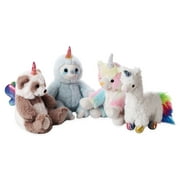Dazmers Rainbow Plush Unicorn Set - 8" Stuffed Animals with Caticorn, Pandacorn, Llamacorn & Slothicorn. Perfect for Girls!