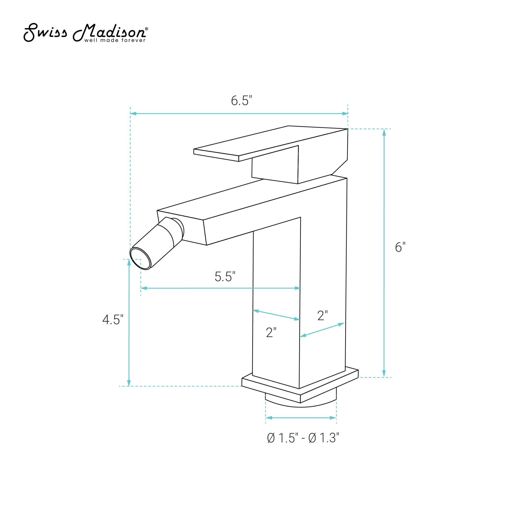Concorde Bidet Faucet in Nickel