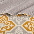 thumbnail image 2 of Lavish Home 66-10065-T Reversible Microfiber Vivian Embossed Quilt Bedding Set with Shams, Grey - Twin - 2 Piece, 2 of 3