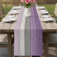 thumbnail image 5 of Country Wood Board Gray Purple Table Runner 70 Inches Long,Kitchen Dining Tablerunners Farmhouse Gradient Plank Linen Table Runners Dresser Scarves for Home Dinner Wedding Holiday Party Decor, 5 of 9