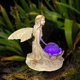 thumbnail image 5 of Escultura de figura de ángel de niña de hadas, escultura de niña de hadas luminosa de resina con alas, 5 of 9