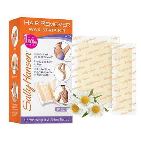 Sally Hansen Hair Remover Wax Strip Kit For Body, Legs, Arms And Bikini - 4 (Best Way To Strip Hair Colour)
