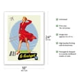 thumbnail image 2 of BAS Le Bourget Paris - Stockings Hosiery - Transparents comme l’air (Transparent like Air) - Vintage Advertising Poster by Charles Lemmel c.1953 - Bamboo Fine Art 290gsm Paper Print (Unframed) 18x24in, 2 of 4