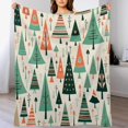 thumbnail image 4 of Midcentury Modern Christmas Trees Blanket Hello Winter Holiday Throw Blanket 30"x40" Soft Cozy Microfiber Throw Blanket for Couch Bed Sofa for Adults and Children Microfiber Holiday Blanket, 4 of 6