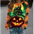 thumbnail image 2 of DOSUKRAI Halloween Sweatshirts for Women Funny Graphic Sweatshirts Long Sleeve Crew Neck Pullover Fall Lightweight Sweater Tops 2025 Multicolor,XXL, 2 of 5