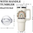 thumbnail image 2 of 40 oz Grandma Tumbler with handle Lid and Straw, Best Grandma Ever Vacuum Insulated Travel Coffee Mug CupTumbler, Mothers Day Gifts for Grandmothe, 2 of 6