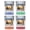 Multicolor (4-Pack), variant on Williamsburg Virginia Design A Souvenir 2 oz Square Shot Glass Red