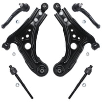 Detroit Axle - Front Lower Control Arms Inner Outer Tie Rods for 2004-2011 Chevy AVEO - [2006-2011 Chevy AVEO5] - 2009-2010 Pontiac G3