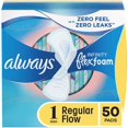 thumbnail image 1 of Always Infinity avec FlexFoam Serviettes pour Femmes, Taille 1, Flux Régulier, avec Ailes, Non Parfumées50 Unités, 1 of 19