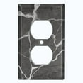 thumbnail image 2 of Metal Light Switch Plate Outlet Cover (Image of Marble Black MAR004), 2 of 13