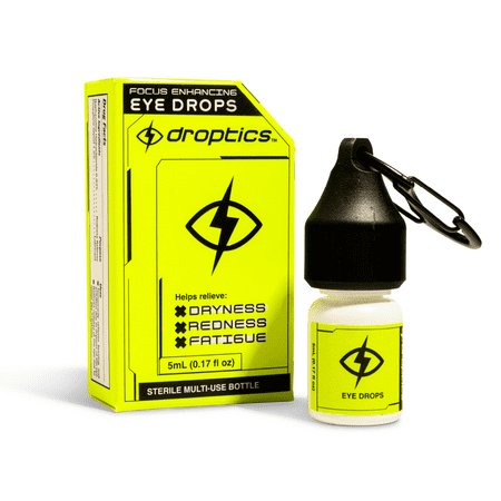 Droptics Extra Strength Focus Enhancing Eye Drops, Energizing Relief for Dry and Strained Eyes, 5ml