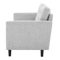 thumbnail image 3 of Tufted Sofa, Fabric, Light Grey Gray, Modern Contemporary Urban Design, Living Lounge Room Hotel Lobby Hospitality, 3 of 9