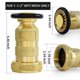 thumbnail image 2 of Fire Hose Nozzle 1-1/2 Inch NPSH/NPT Fire Hose Nozzle 100 Psi 75 Gpm Brass Fire Equipment Jet Fog Sp, 2 of 5