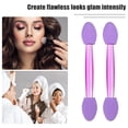 thumbnail image 5 of Unique Bargains 25PCS Dual Sides Eye Shadow Brushes Sponge Applicators Makeup Eyeshadow Brushes Purple with Container, 5 of 6
