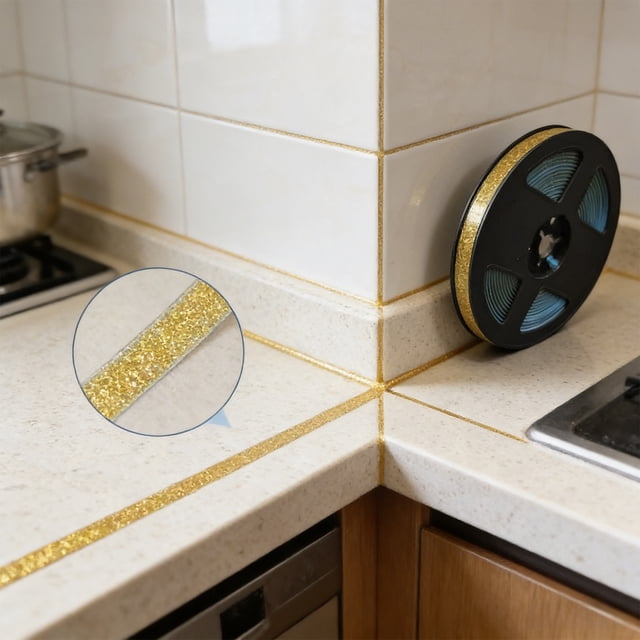 Cinta impermeable para selladera en baño y cocina, sellado adhesivo de 19,7 pies para bañera, lavabo, inodoro, bordes de baldosas y huecos en las paredes