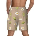 thumbnail image 4 of Balery Egg and Avocado Mens Swim Trunks Swim Shorts for Men Quick Dry Inseam Beach Shorts with Compression Liner Pocket-XX-Large, 4 of 9