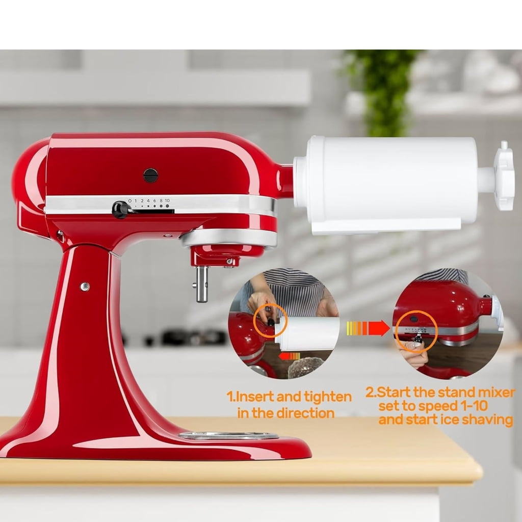 Ice Shaver Attachment for Stand Mixer High Efficiency Ice Crushing Appliance