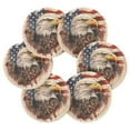 thumbnail image 2 of Eagle Blood American Flag 6 Pcs Drink Coasters with Holder Absorbent Coasters Woven Coasters for Drinks Table Desk Protection Home Decor, 2 of 7