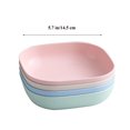 thumbnail image 7 of Manunclaims Household Wheat Straw Unbreakable Snacks Fruit Bones Plate Square Salad Bowl - Biodegradable Eco Friendly Reusable, Dishwasher & Microwave Safe, BPA Free, for Children Toddler & Adult, 7 of 7