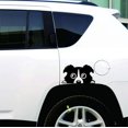 thumbnail image 2 of Calcomanía de perro asomando, pegatina de vinilo con cara de perro para coche, calcomanía de ventana de coche con adhesivo de mascota asomando, calcomanía de perro en blanco y negro 14*8cm, 2 of 5