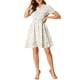 thumbnail image 5 of Vestido de botón con cuello en V y volantes de flores INSPIRE CHIC para mujer en blanco XL, 5 of 7