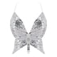 thumbnail image 3 of Y2k Butterfly Sequin Crop Top Women Summer Backless V Neck Sexy Club Costume Outfits Festival Clothes New Bandage Bra Tops 2022One Size, 3 of 5