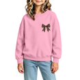 thumbnail image 5 of MKOSPLRT Kids Crew Neck Sweatshirts Funny Bow Graphic Sweat Shirts Long Sleeve Workout Pullover Girls Casual Fall Clothes 1-13 Years, 5 of 7
