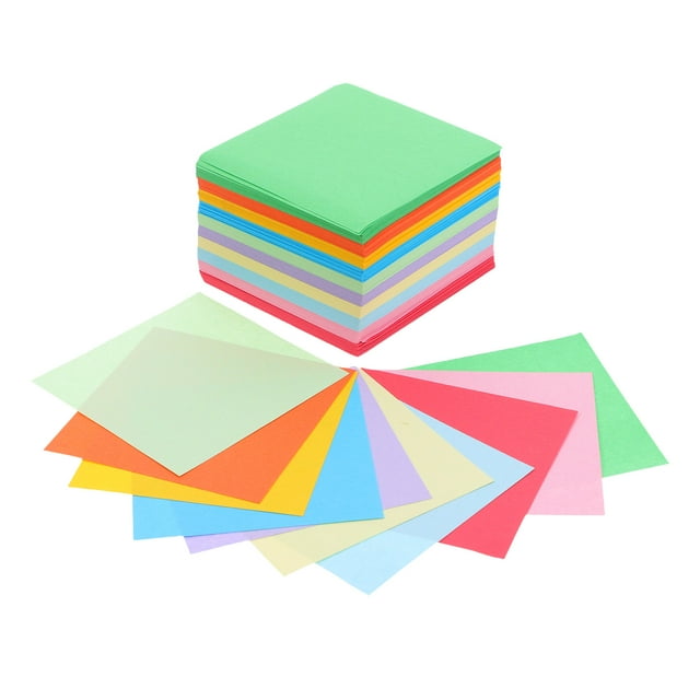 1000 hojas de papel de origami de doble cara, papeles plegables cuadrados, cartulinas coloridas para manualidades, álbumes de recortes y manualidades.