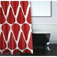 thumbnail image 3 of Simply Daisy 70" W x 73" H Watermelon Seeds Geometric Print Polyester Shower Curtain, Red, 3 of 3