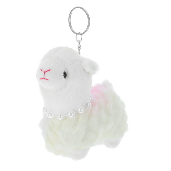 PAMINGONO Alpaca Shape Stuffed Alpaca Keychain Charm Kawaii Keychain for Animal Lovers and Students 3.9X3.9X2.0In 1Set