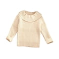 thumbnail image 1 of Chandail Décontracté Tricoté Uni pour Filles Manches Longues Col Rond Beige, 1 of 4