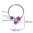 thumbnail image 5 of Floral Flair Purple Amethyst and Freshwater Pearl Choker Wrap Necklace, 5 of 6