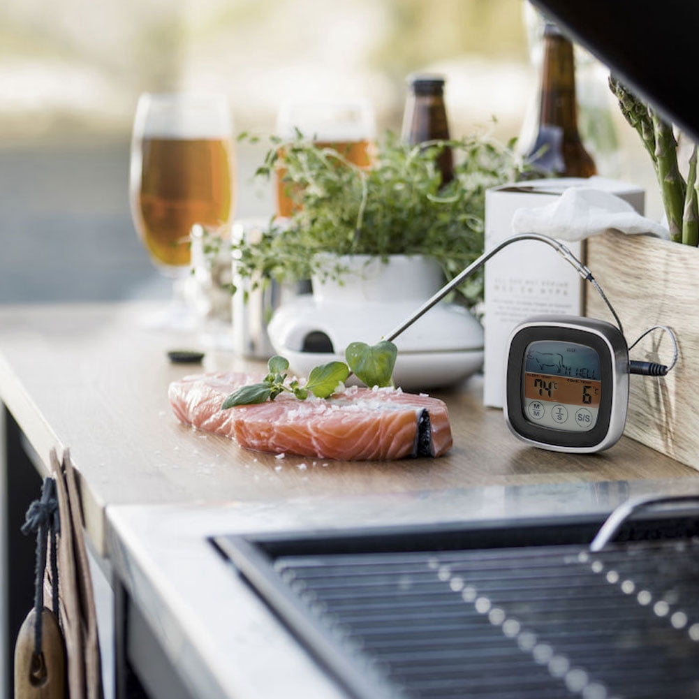 Cooking Thermometer, Handheld Easy To Operate Backlight Lcd Display Bbq Thermometer  For Home Kitchen For Grill