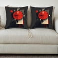 thumbnail image 3 of Modern Abstract Throw Pillow Covers Set of 2 18x18in Red Circle & Geometric Shapes Design for Couch Bed Car, 3 of 8