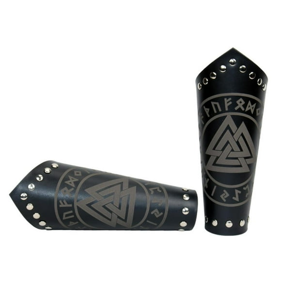 Protector de brazo medieval, protector de brazo gótico, de cuero sintético, estilo vintage, guantelete de caballero.